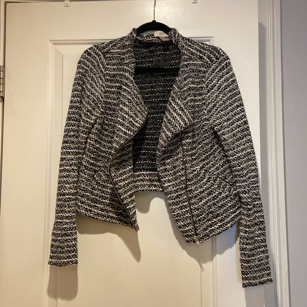Loft  Size M sweater jacket with zipper